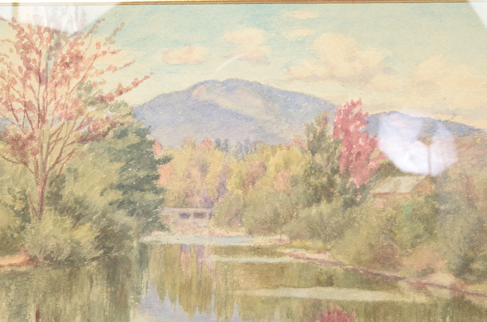 Watercolor Painting on Paper signed "AIP