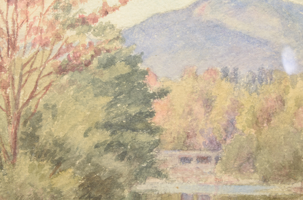 Watercolor Painting on Paper signed "AIP