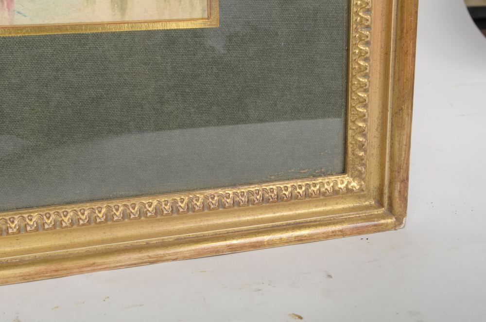 Watercolor Painting on Paper signed "AIP