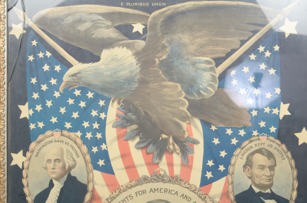 "America We Love You" WWI Chromolithograph Poster