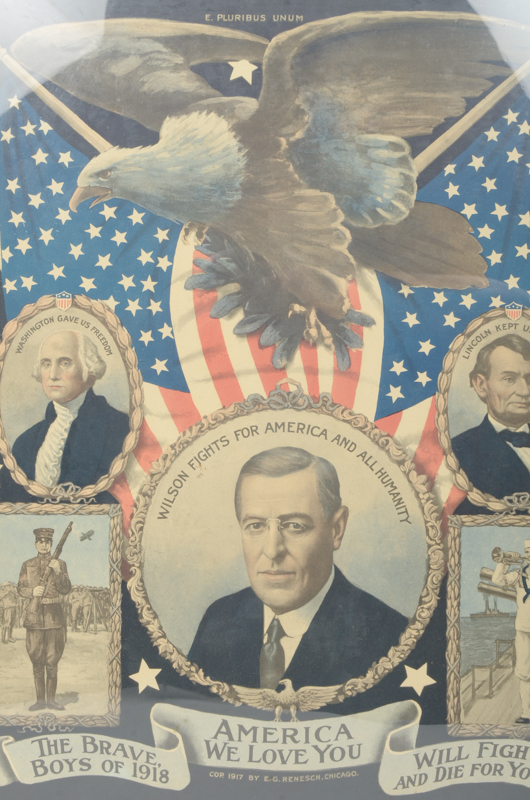 "America We Love You" WWI Chromolithograph Poster