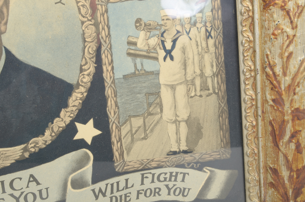 "America We Love You" WWI Chromolithograph Poster