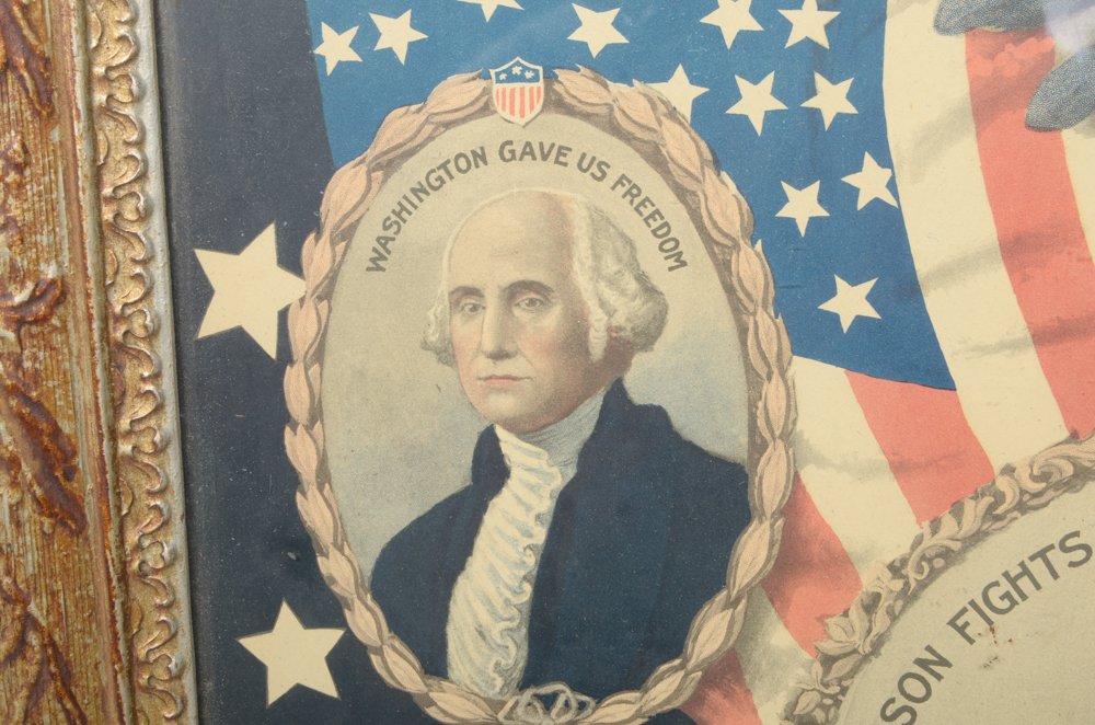 "America We Love You" WWI Chromolithograph Poster