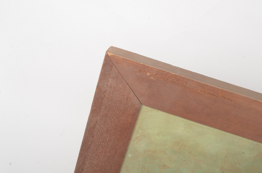 Howard T. Hopes Oil Painting on Board "Bronze Back Small Mouth Black Bass"