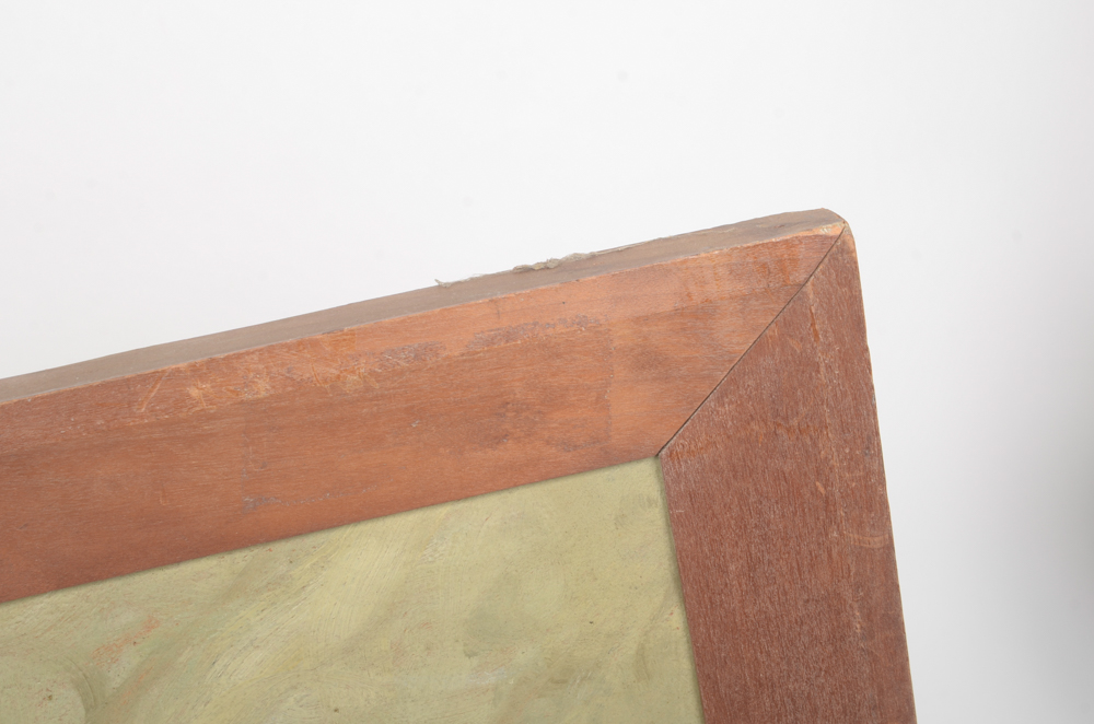 Howard T. Hopes Oil Painting on Board "Bronze Back Small Mouth Black Bass"