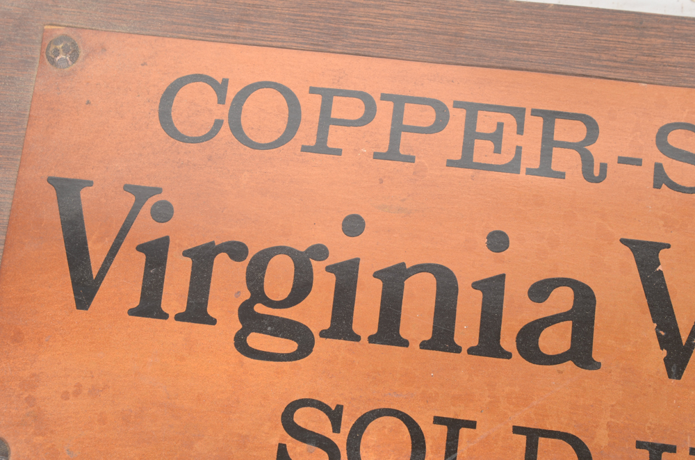 Copper-Stilled Virginia Whiskey Sign