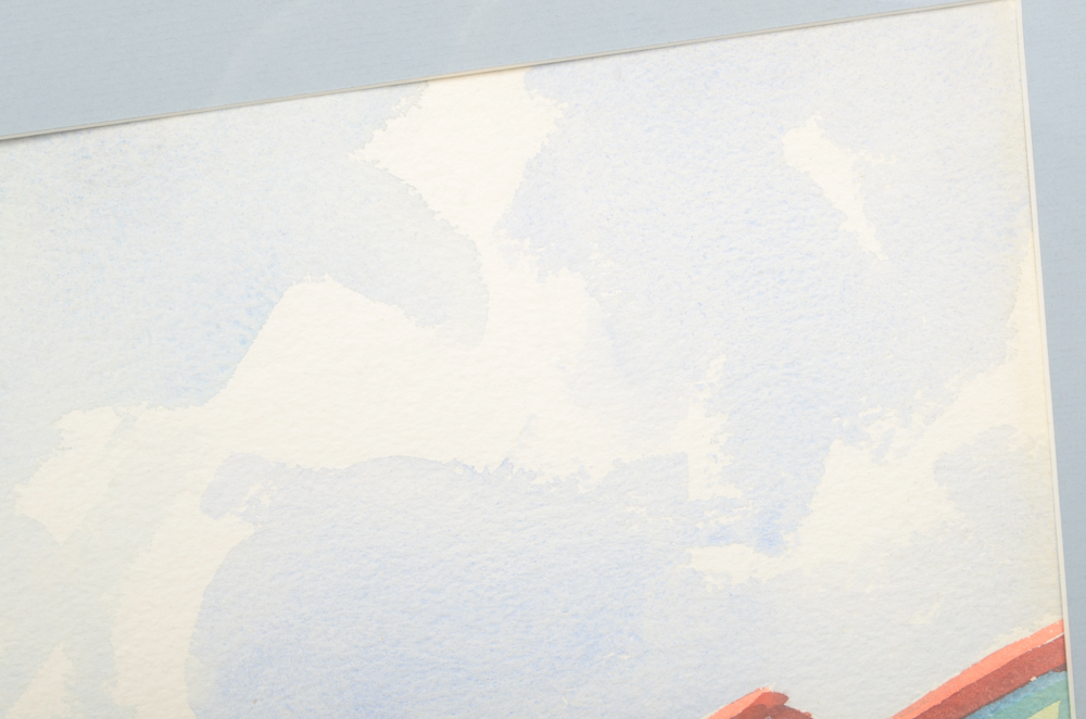 Eliot O'Hara Watercolor Painting on Paper "Bathers at Novorosisk"