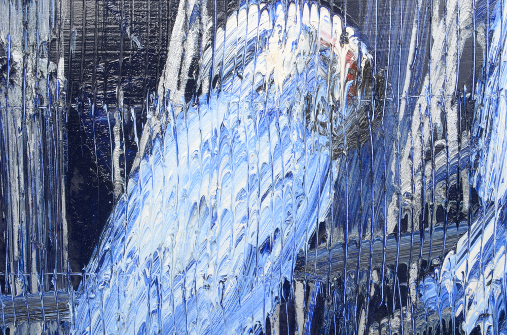 Hunt Slonem Oil Painting on Board