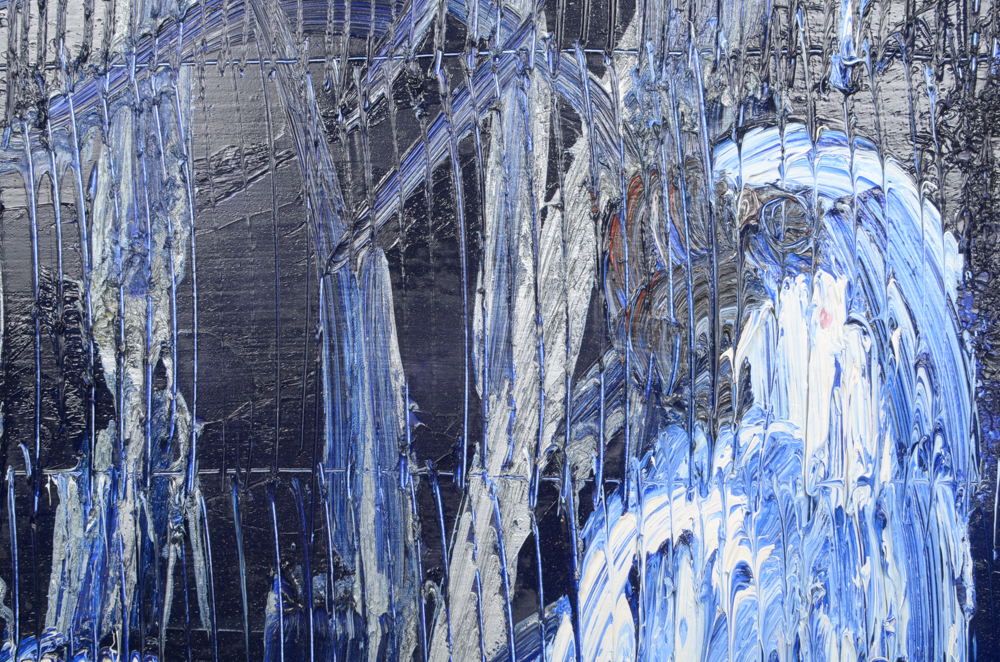 Hunt Slonem Oil Painting on Board