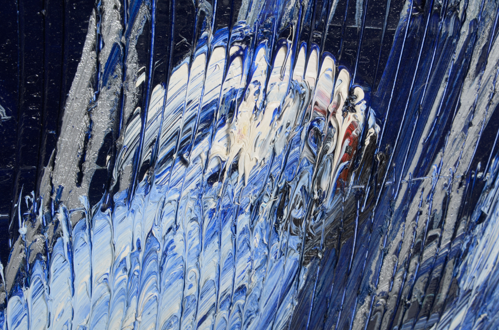 Hunt Slonem Oil Painting on Board