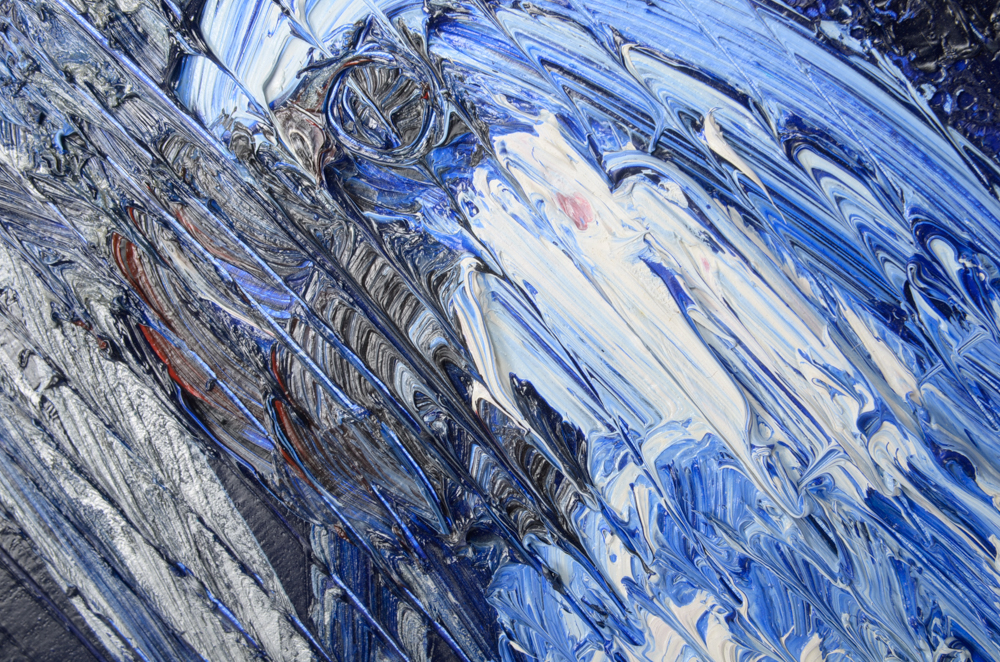 Hunt Slonem Oil Painting on Board