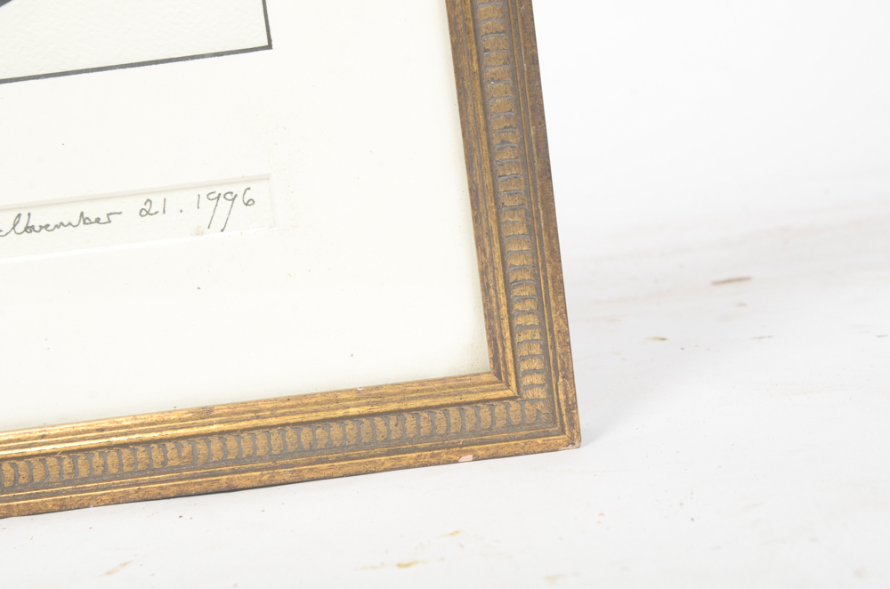 Framed Coteaux Champenois "Saran" Bottle Label