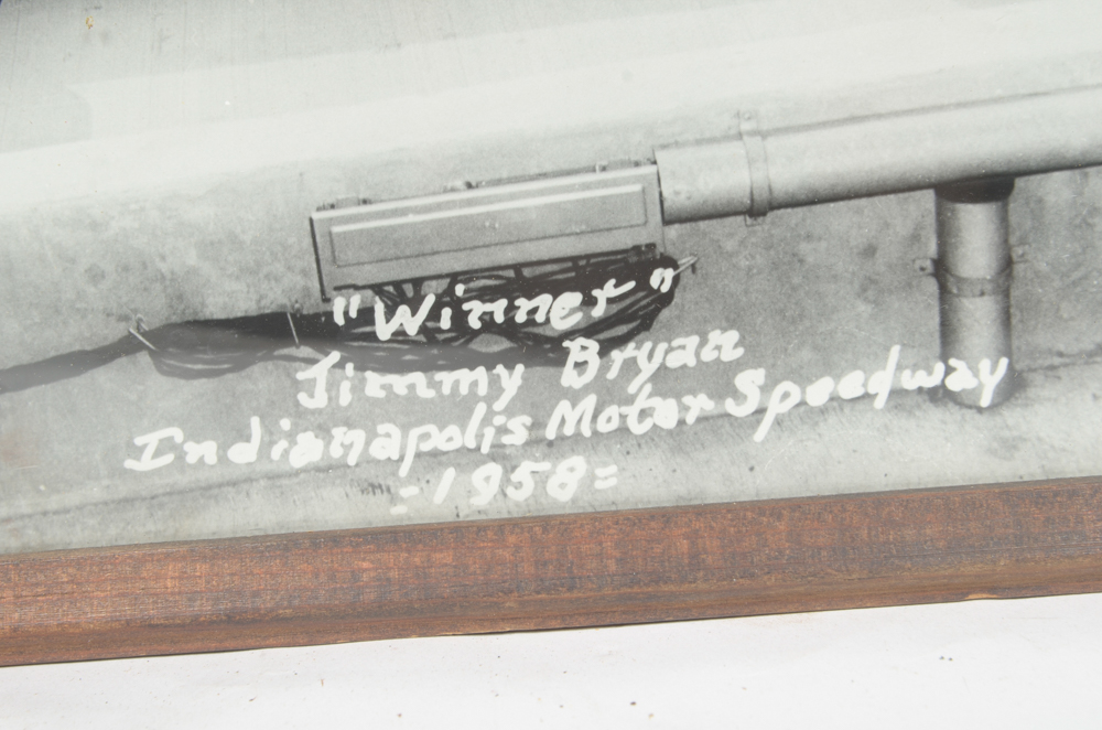 Six Black and White Race Car Photographs