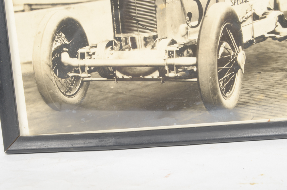 Six Black and White Race Car Photographs