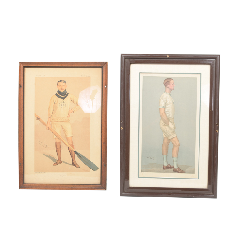 Pair of Vincent Brooks, Day & Son Chromolithographs from "Vanity Fair"