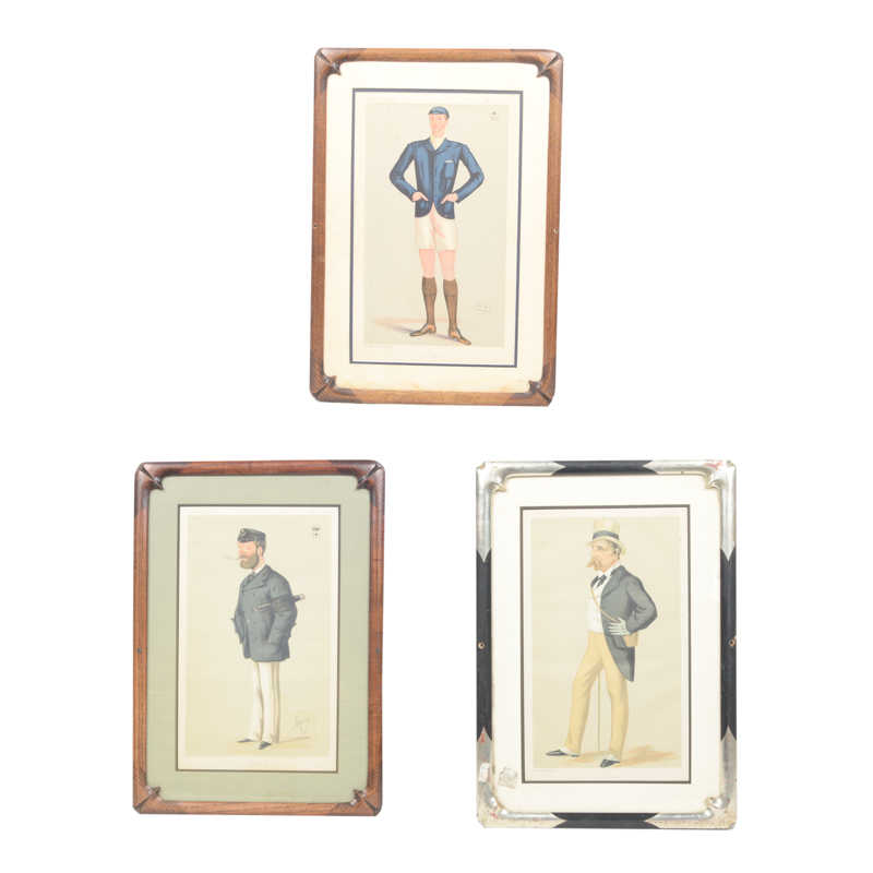 Group of Framed Vincent Brooks Day & Son Chromoithographs From Vanity Fair