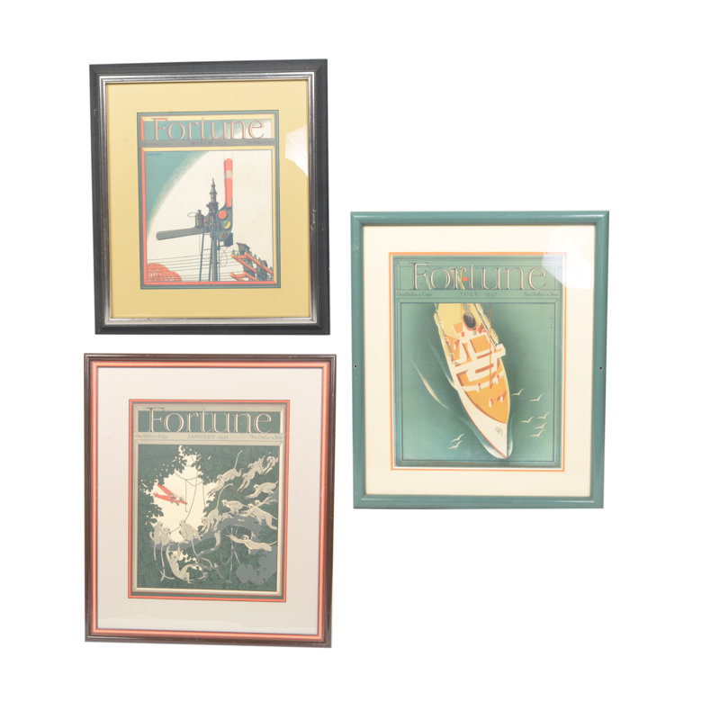 Collection of Framed "Fortune" Magazine Covers
