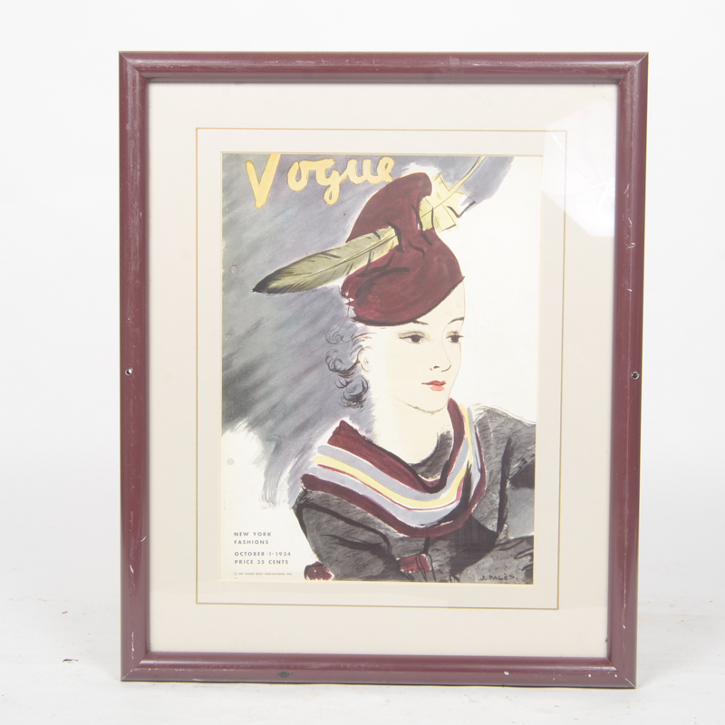 Pair of Framed Prints After "Vogue" Magazine Covers