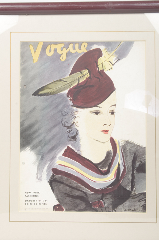 Pair of Framed Prints After "Vogue" Magazine Covers