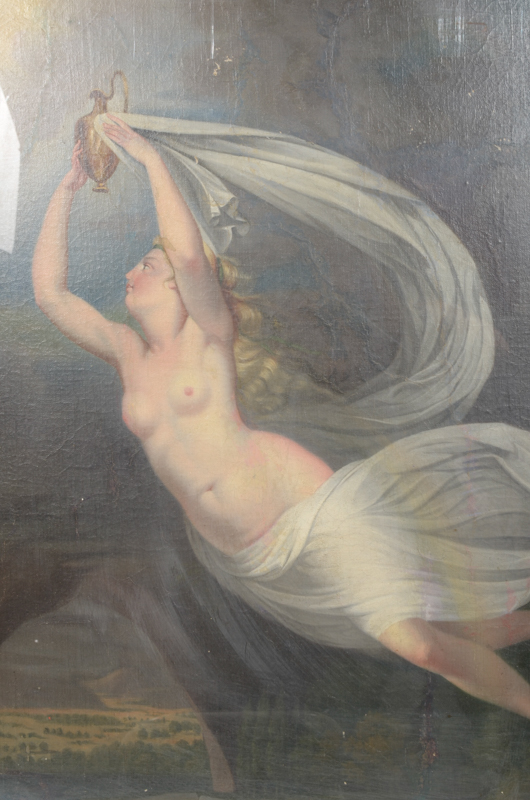 Oil Painting on Board of a Nymph