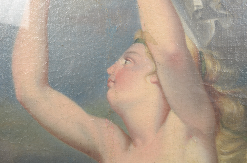 Oil Painting on Board of a Nymph