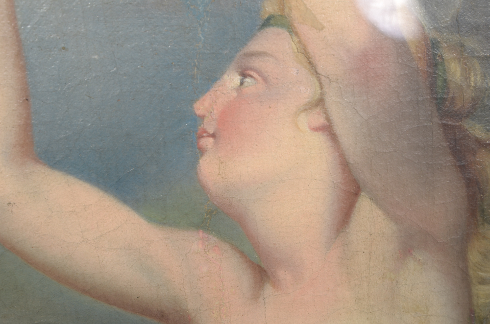 Oil Painting on Board of a Nymph