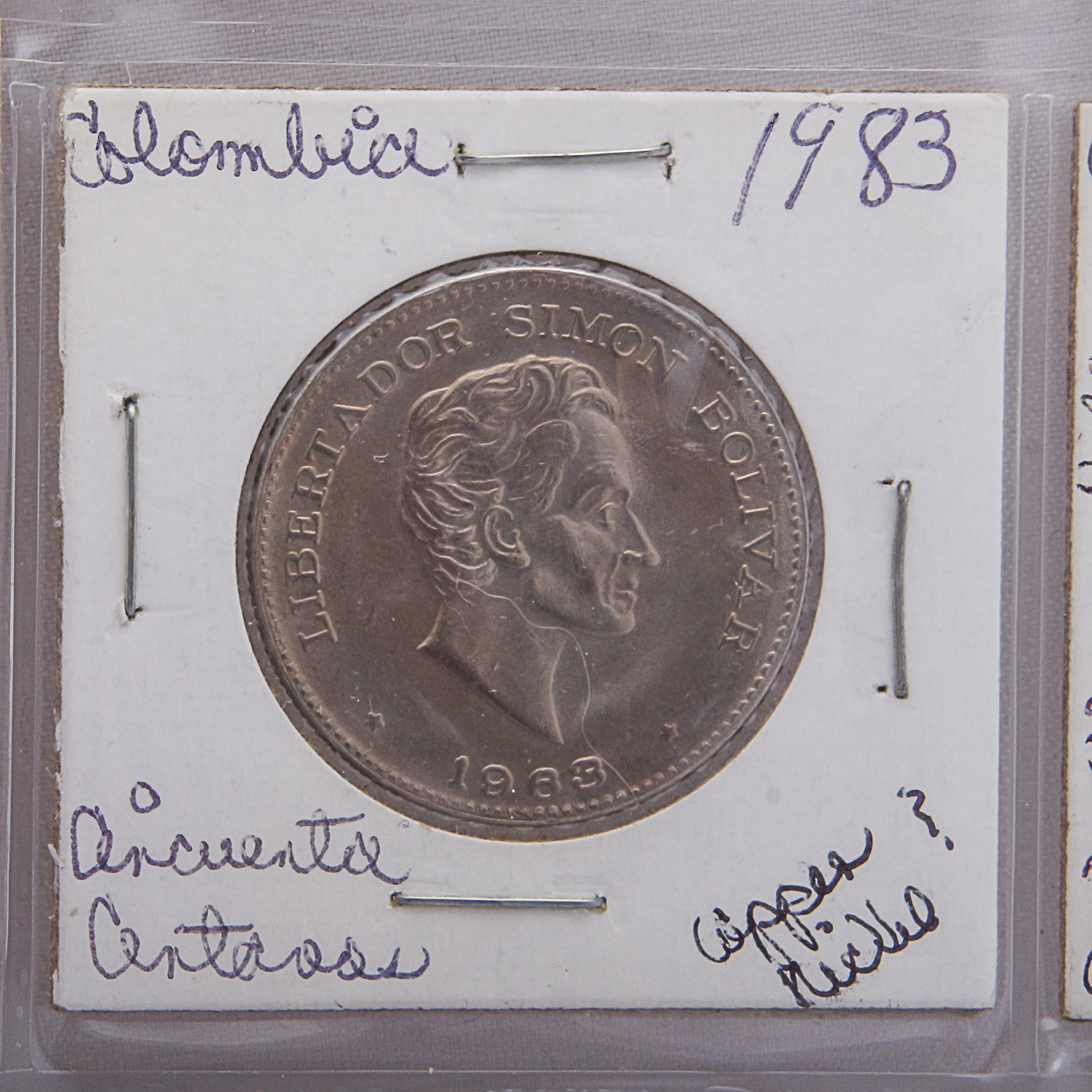 Coins from Costa Rica, El Salvador, Dominican Republic, Cuba and Costa Rica