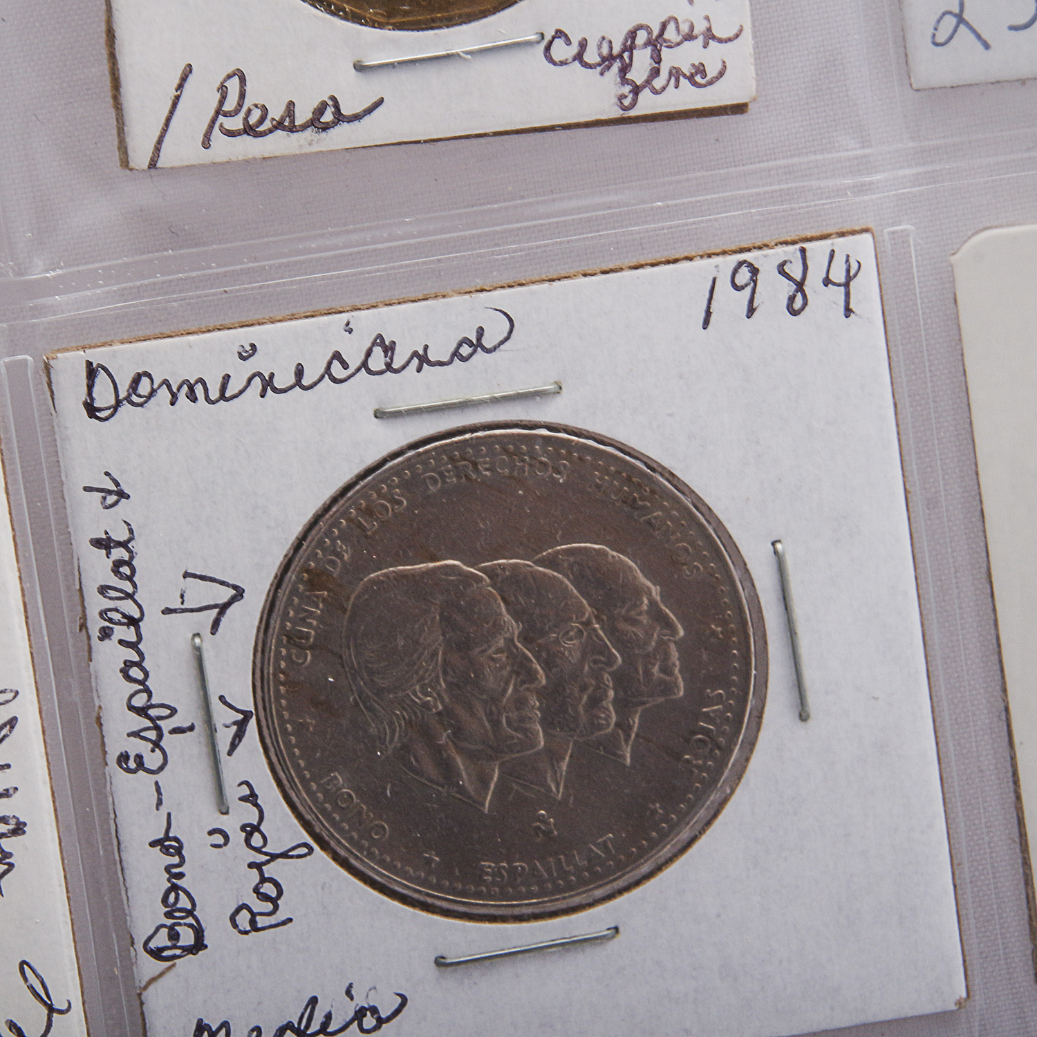 Coins from Costa Rica, El Salvador, Dominican Republic, Cuba and Costa Rica