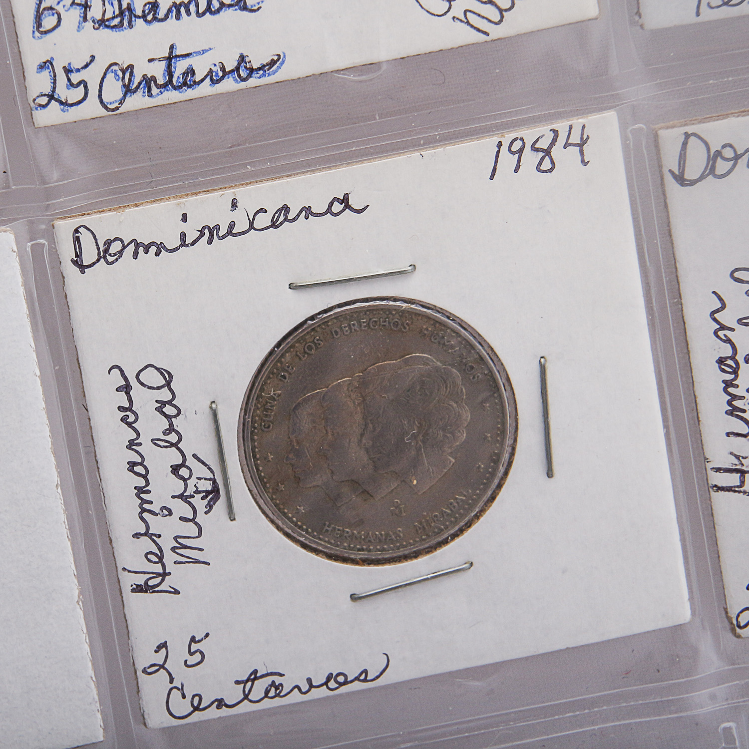 Coins from Costa Rica, El Salvador, Dominican Republic, Cuba and Costa Rica