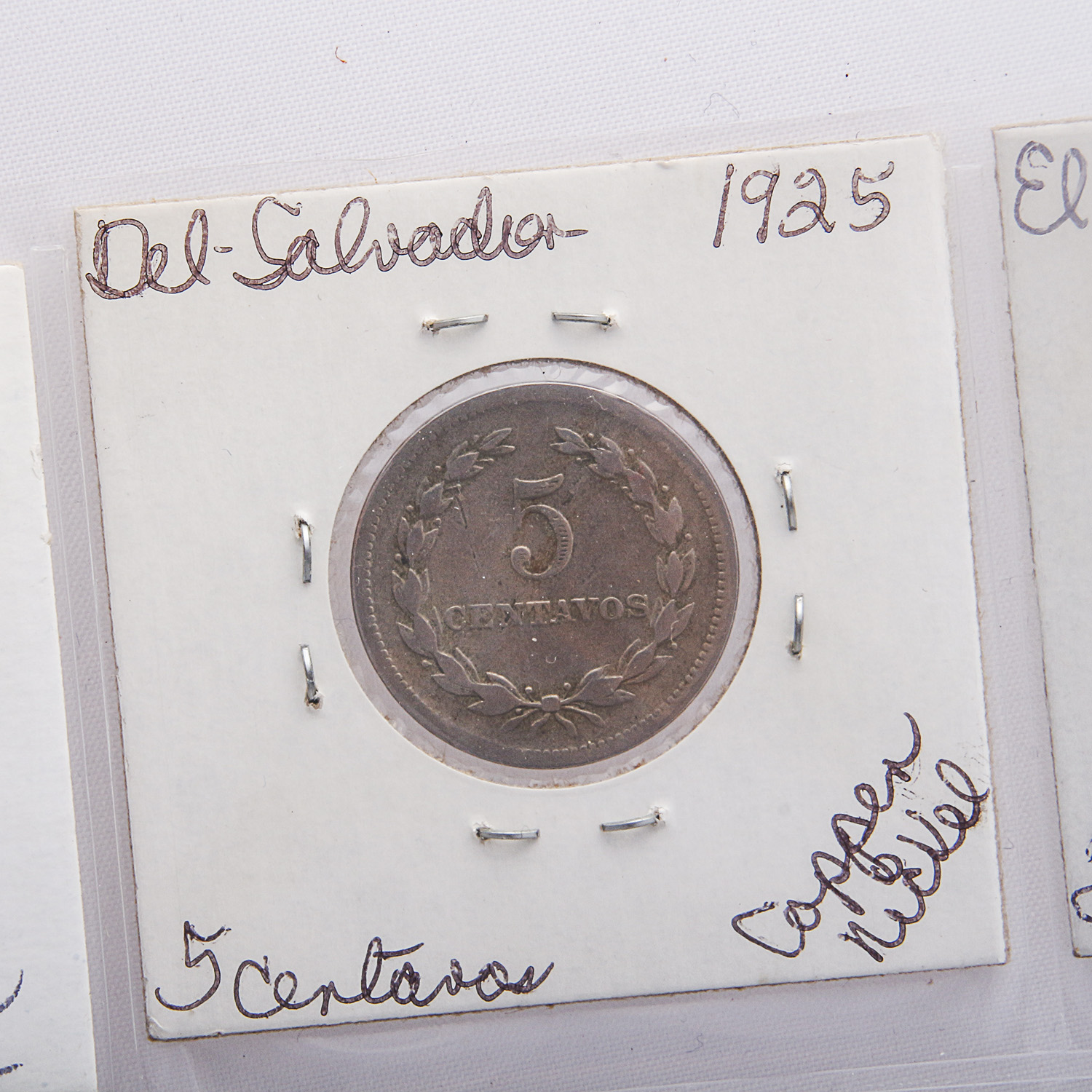 Coins from Costa Rica, El Salvador, Dominican Republic, Cuba and Costa Rica