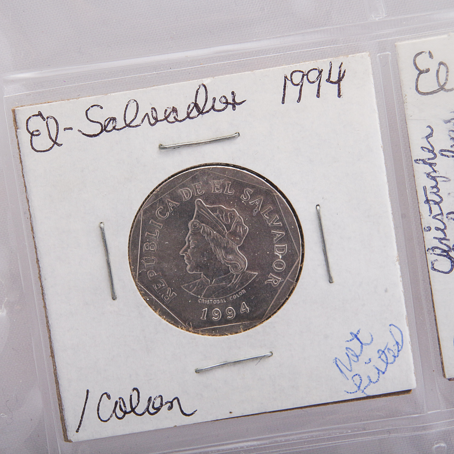 Coins from Costa Rica, El Salvador, Dominican Republic, Cuba and Costa Rica