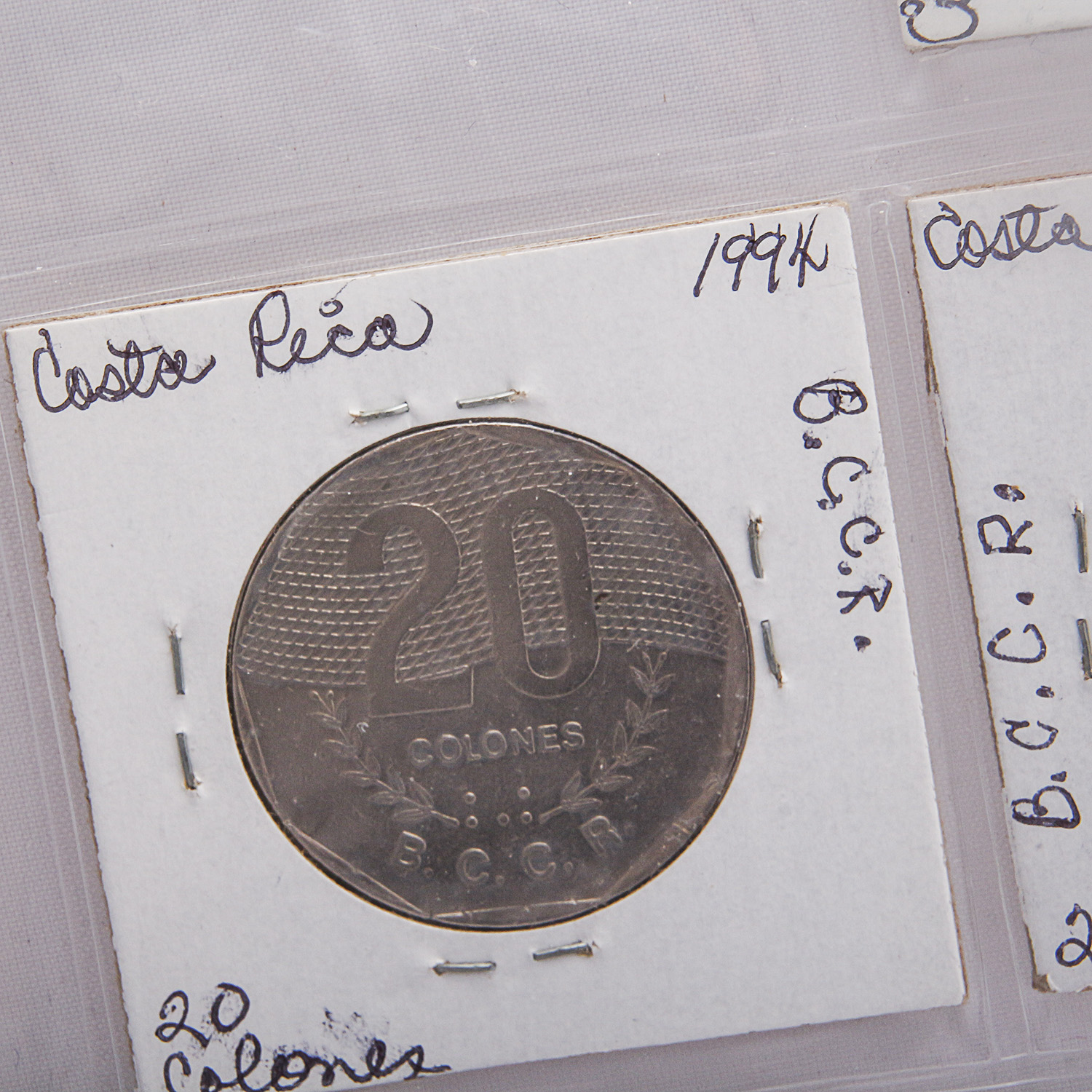 Coins from Costa Rica, El Salvador, Dominican Republic, Cuba and Costa Rica