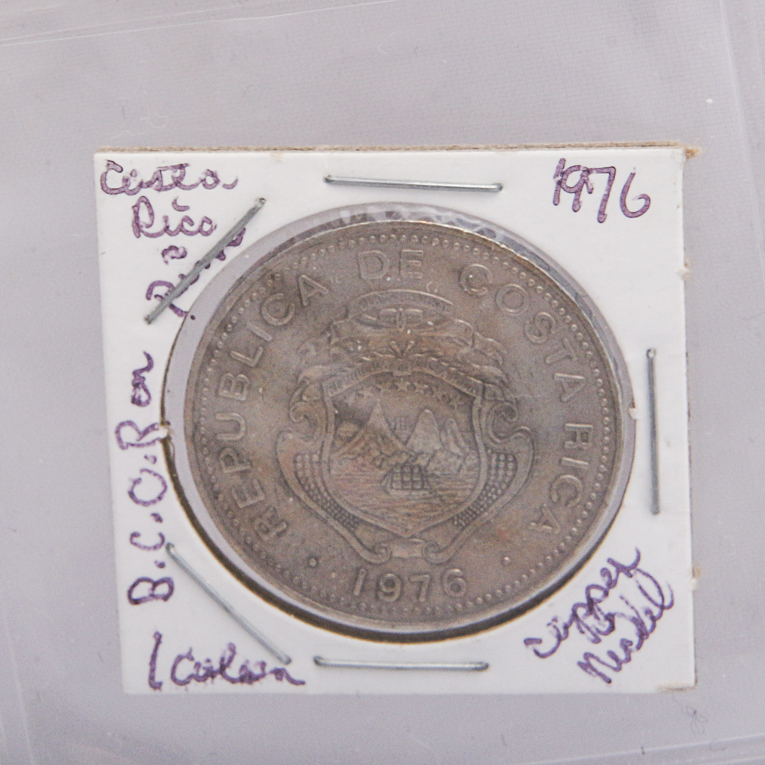 Coins from Costa Rica, El Salvador, Dominican Republic, Cuba and Costa Rica