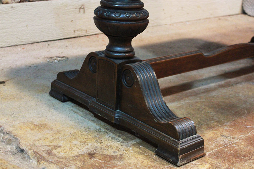 Vintage Trestle Base Library Table