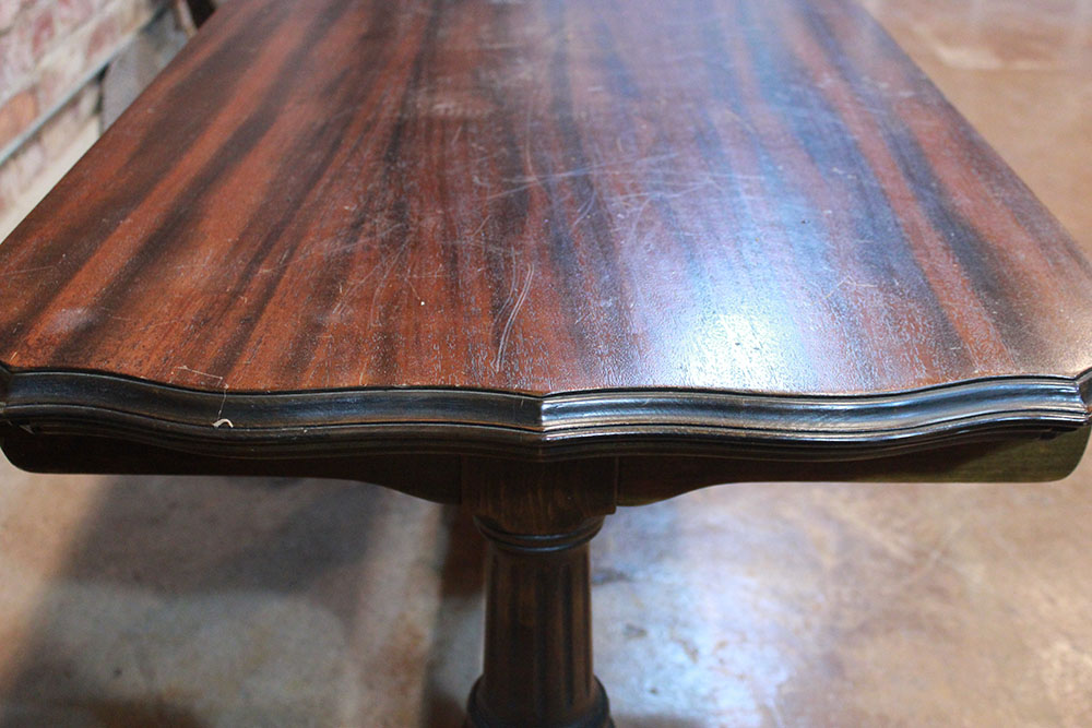 Vintage Trestle Base Library Table