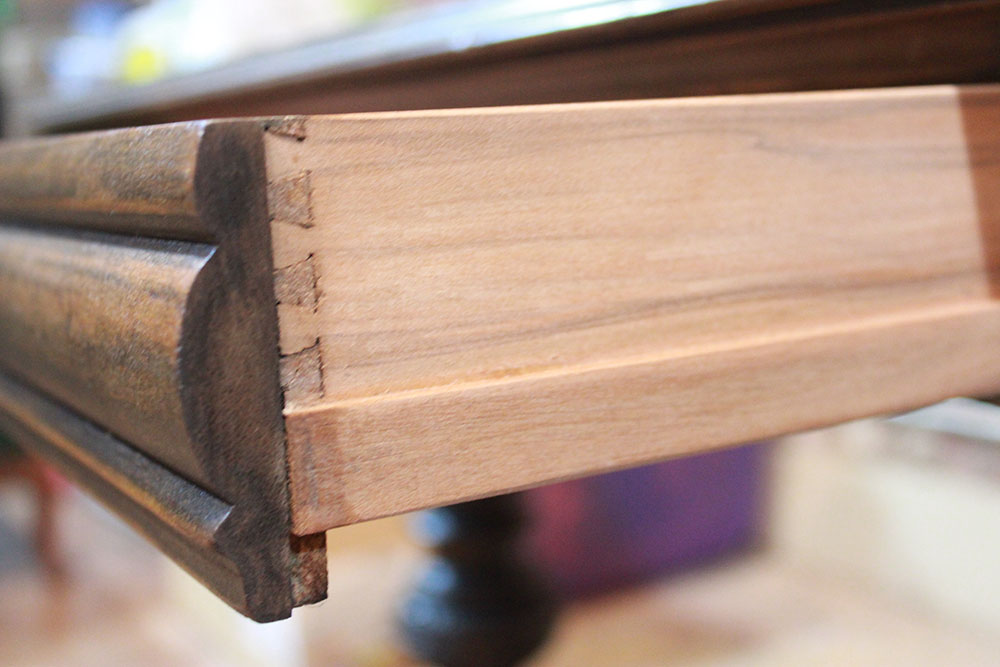 Vintage Trestle Base Library Table