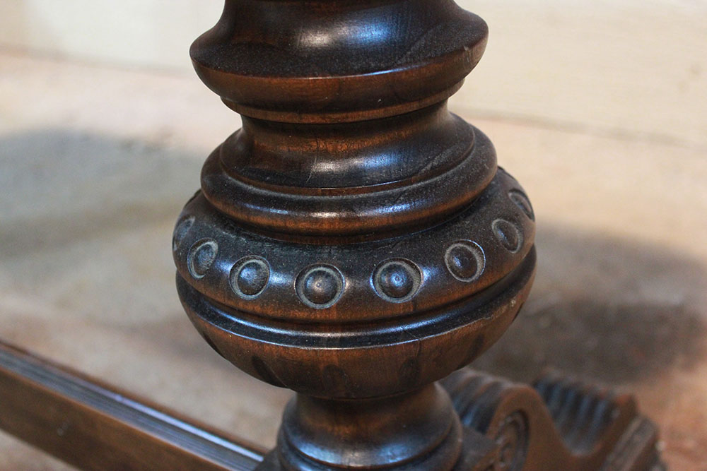 Vintage Trestle Base Library Table