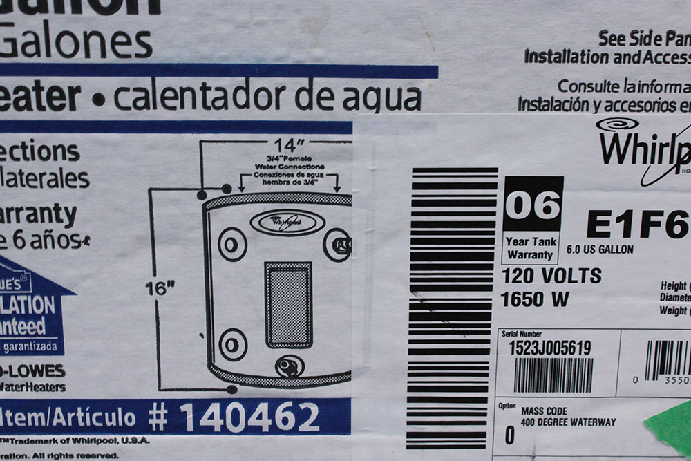Whirlpool Electric Water Heater