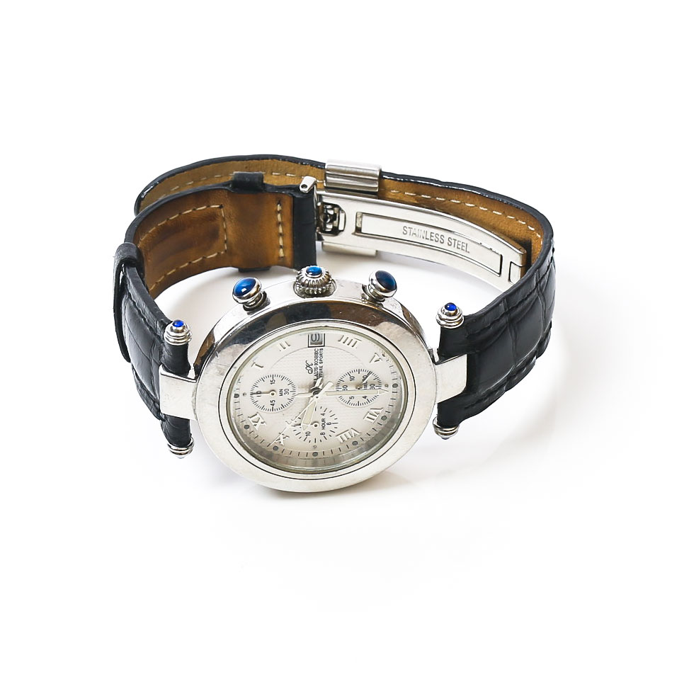 Klaus-Kobec Sports Watch with Cabochons