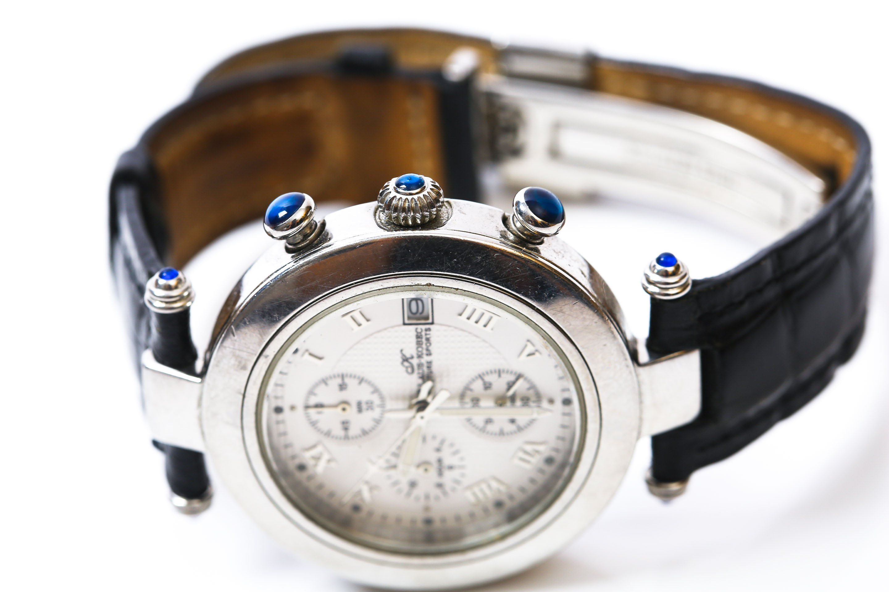 Klaus-Kobec Sports Watch with Cabochons