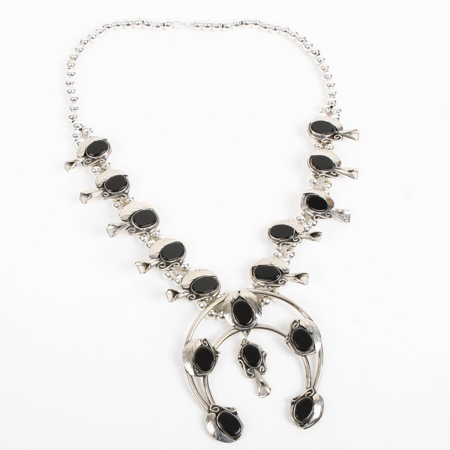 Native American Style Squash Blossom Costume Parure