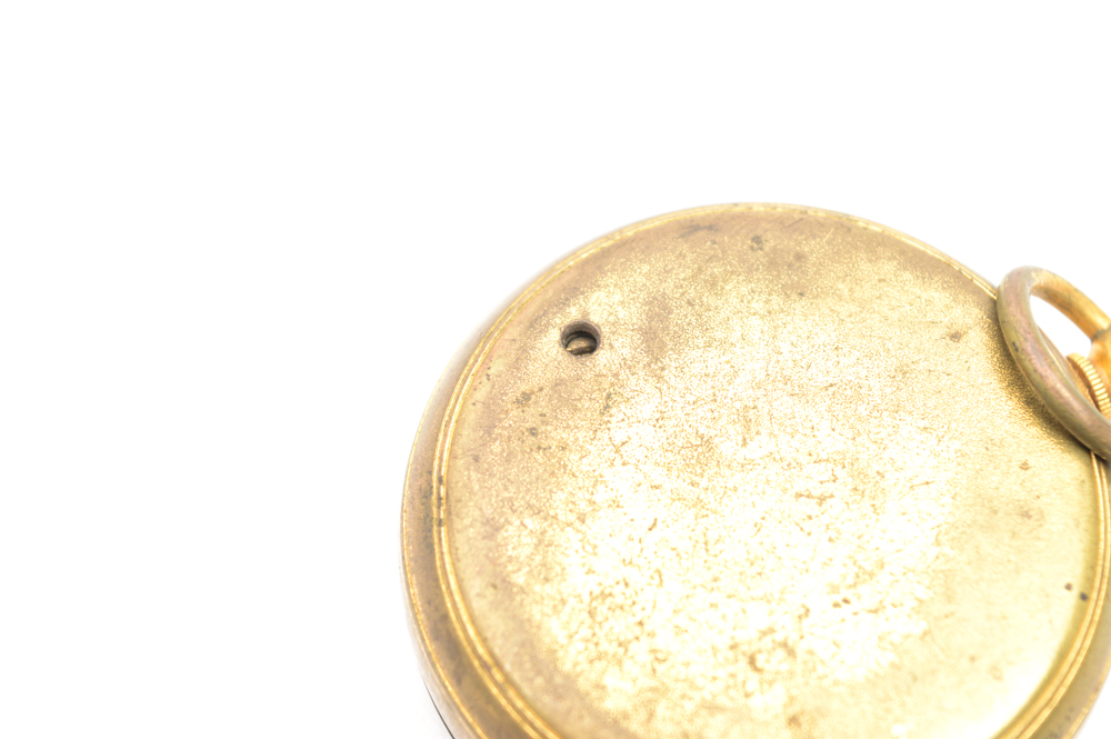 Antique Brass J.J. Hicks Compensated Pocket Barometer