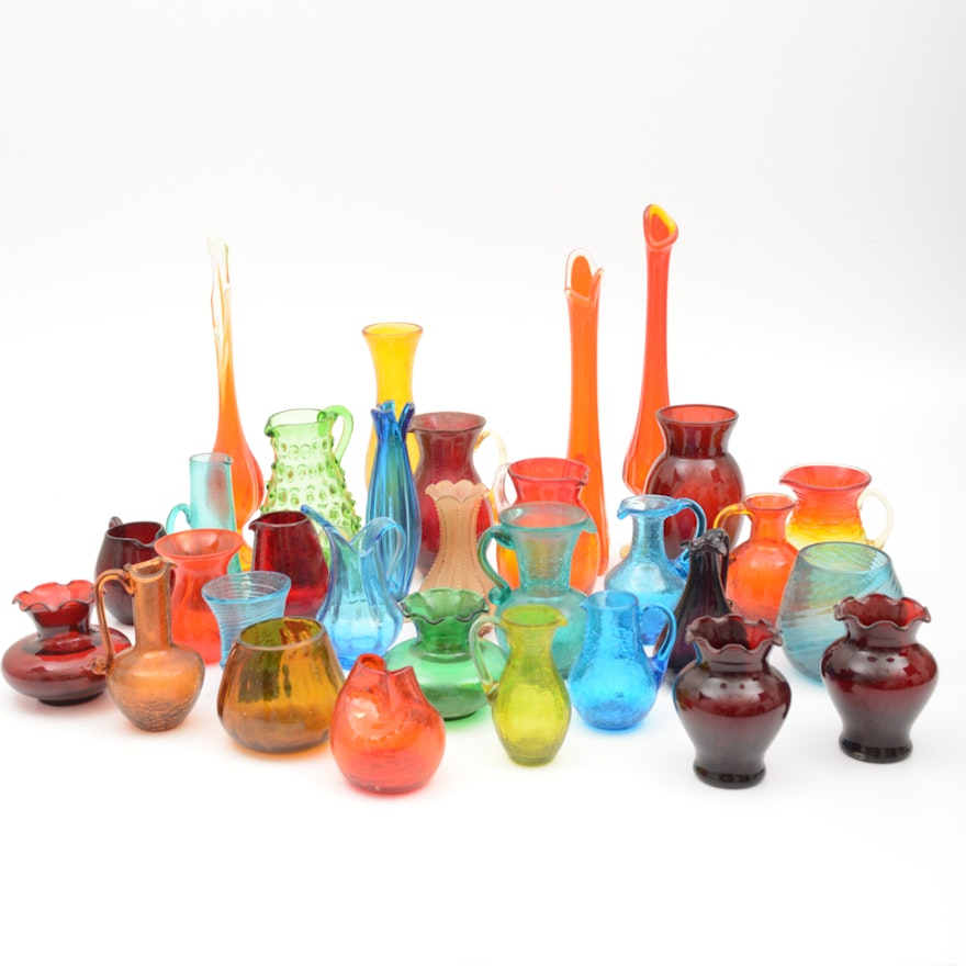 Vintage Colored Glass Collection