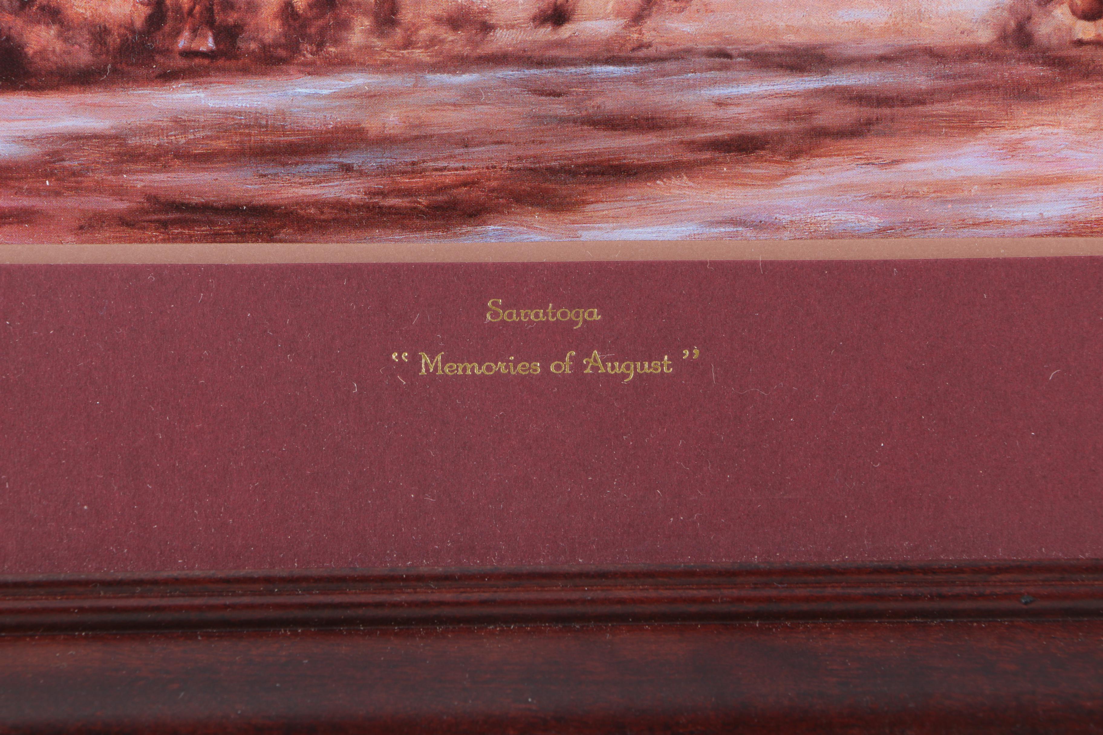 Celeste Susany Offset Lithograph Print "Saratoga - Memories of August"