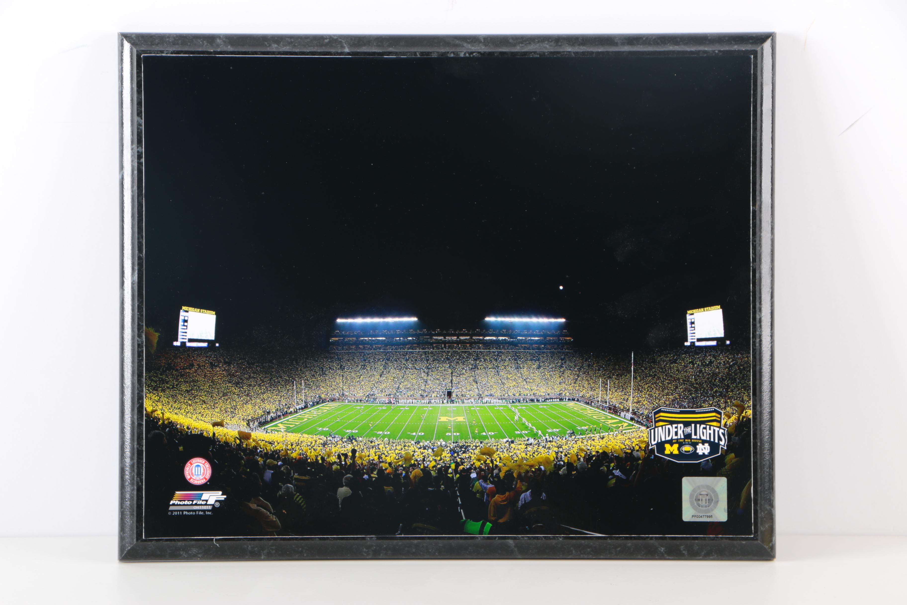 Michigan Wolverines and Ohio State Buckeyes Framed Photograph