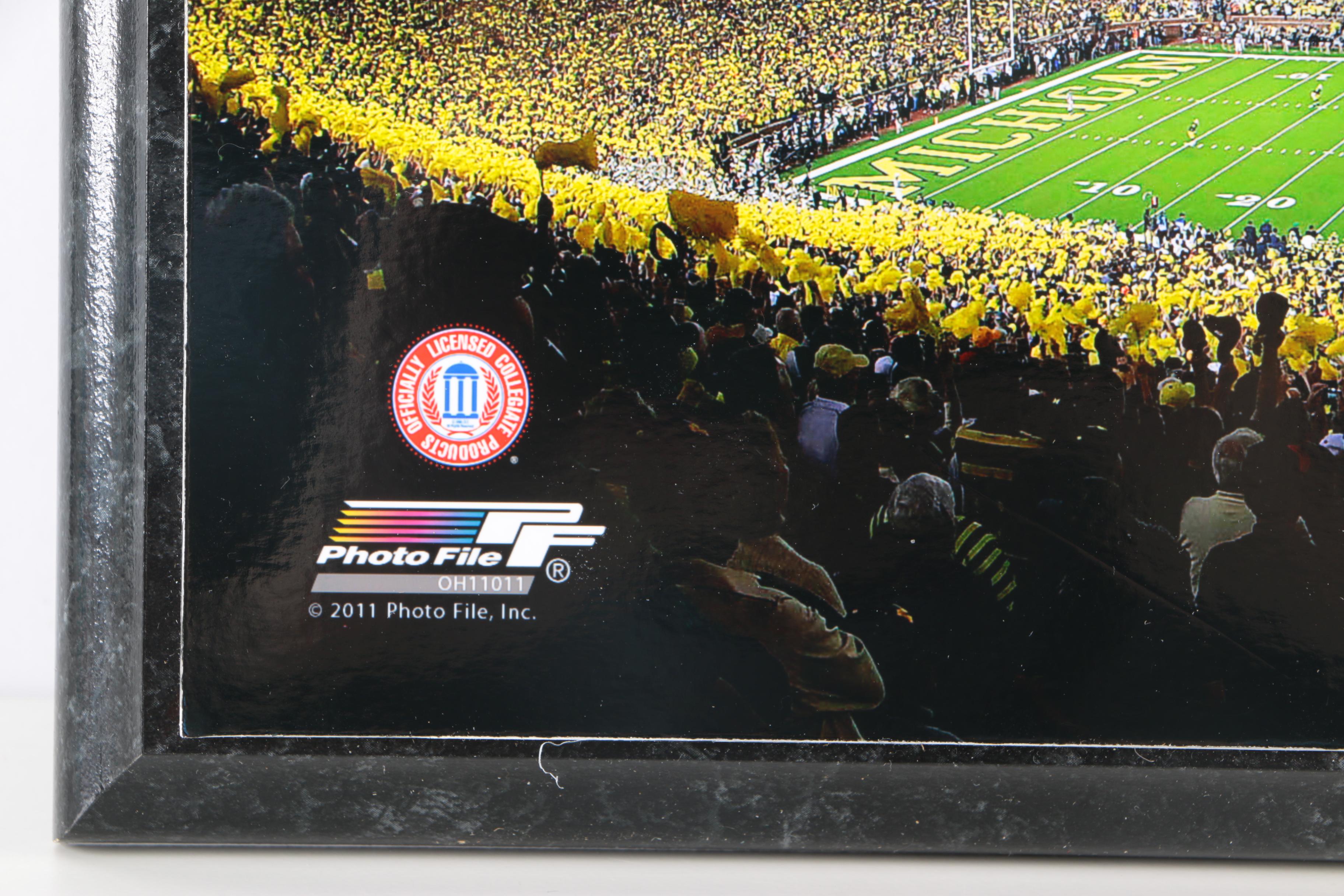 Michigan Wolverines and Ohio State Buckeyes Framed Photograph