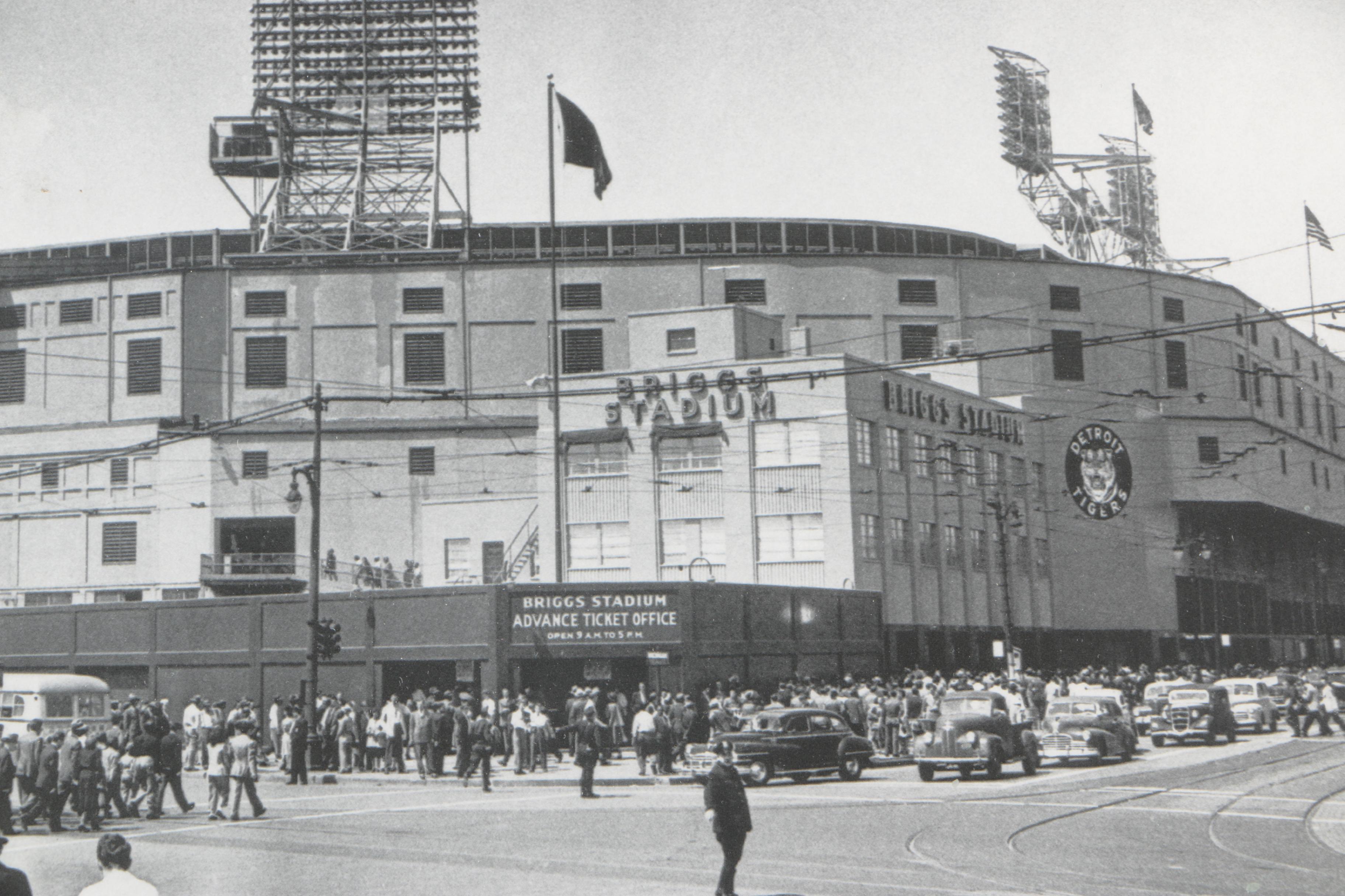 Pair Of Photographs Of Detroit Tigers Stadiums