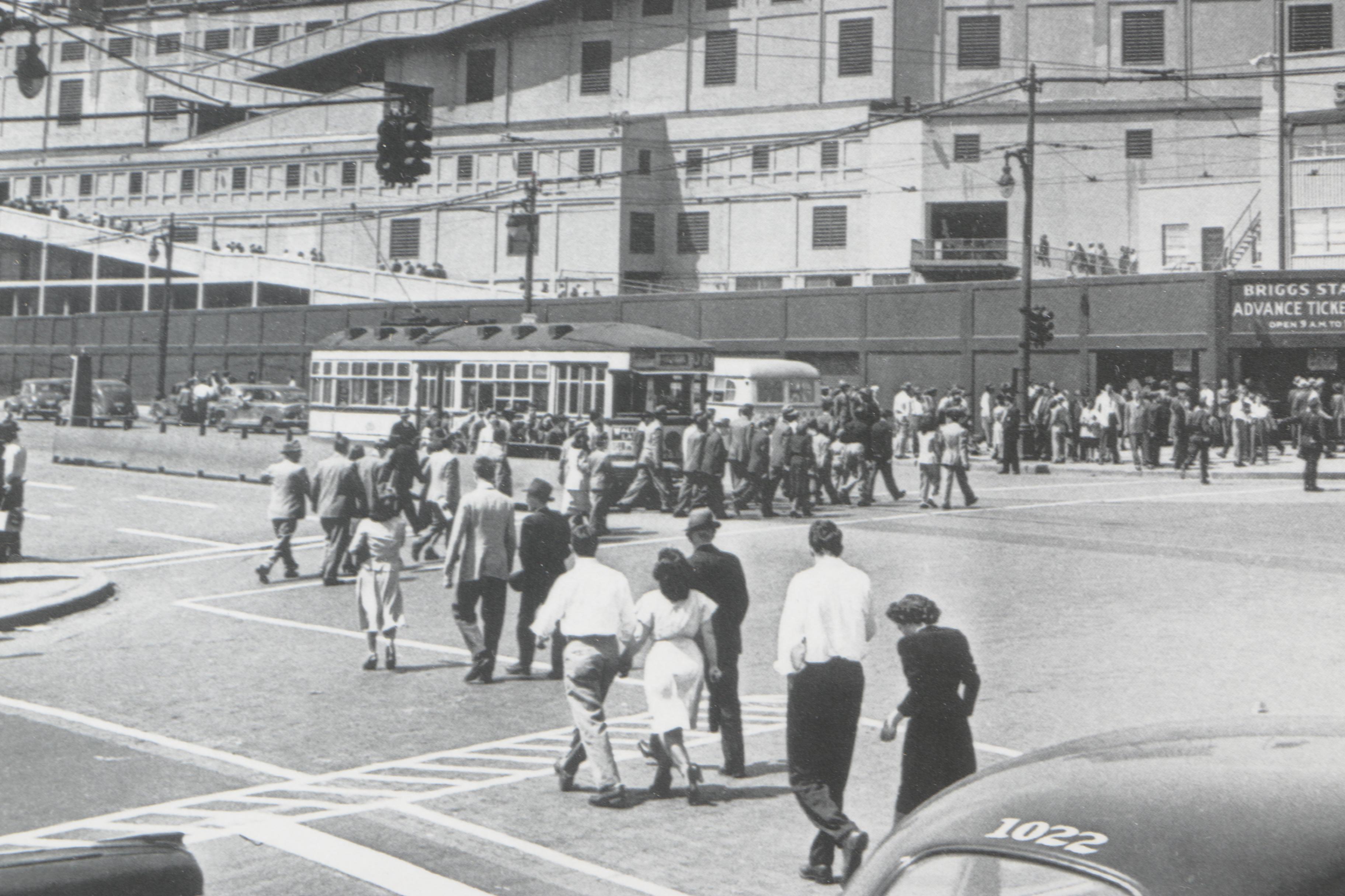 Pair Of Photographs Of Detroit Tigers Stadiums