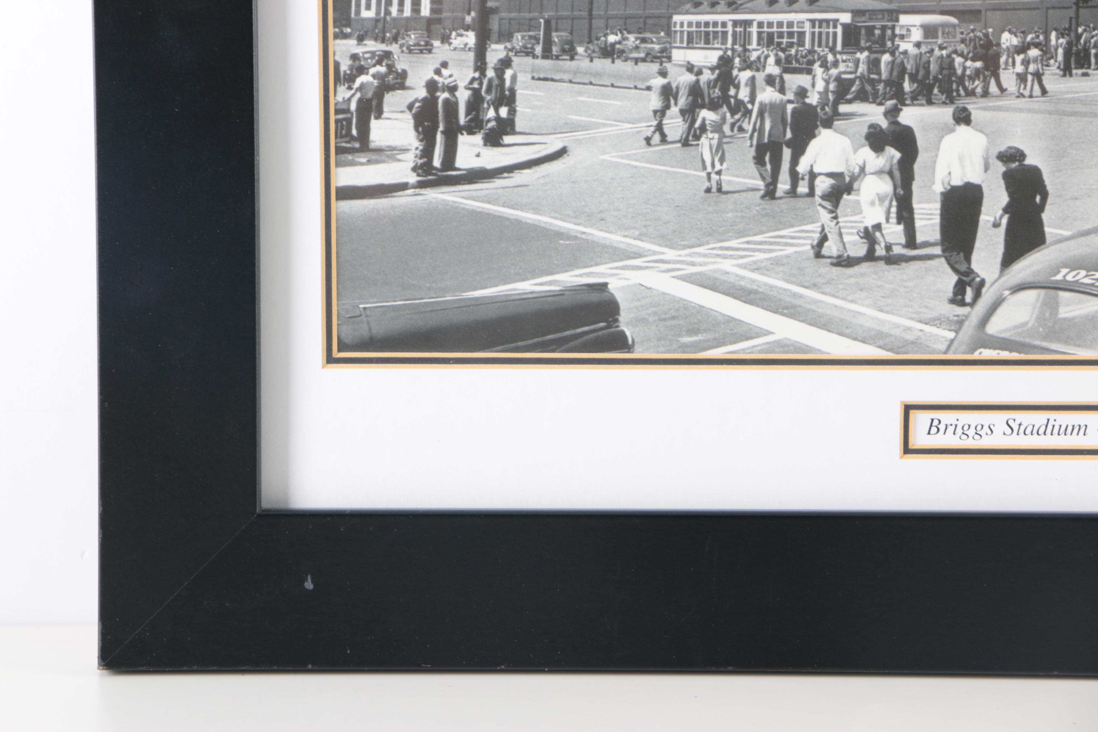 Pair Of Photographs Of Detroit Tigers Stadiums