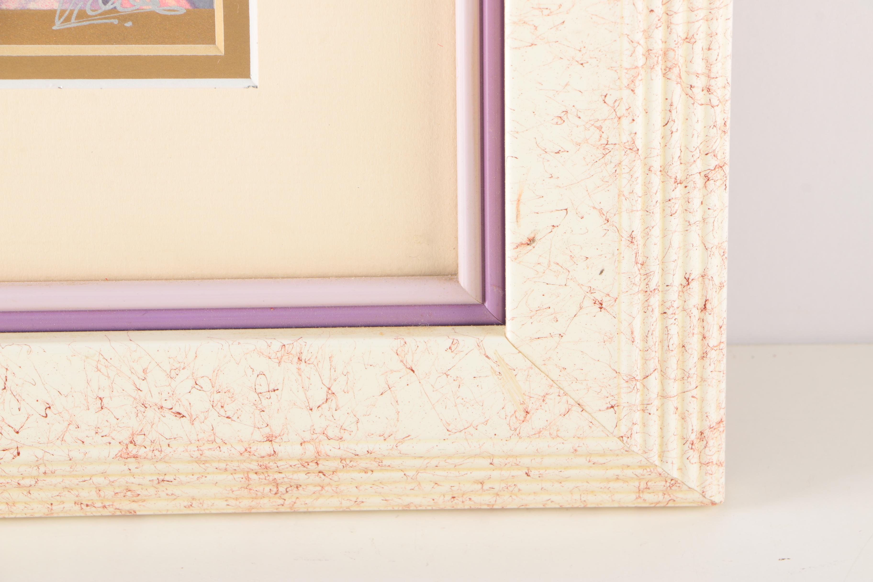 Mary Vickers Artist Proof Embellished Lithographs of Art Deco Style Portraiture